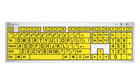 LargePrint  – PC Slimline Keyboard (Logickeyboard)